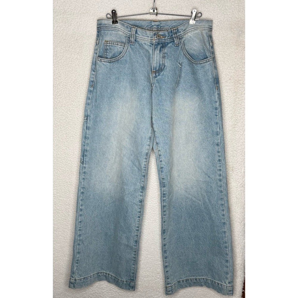 J. Galt Shanghi Women's Light Wash Wide‎ Leg Denim Jeans S Y2K Streetwear NWT